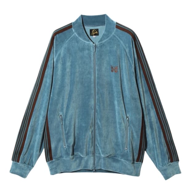 [새상품] L ) 니들스 R.C. 트랙 자켓 벨루어 블루 그레이