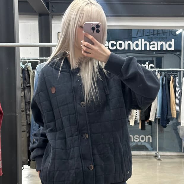 디젤 퀄팅 후드 자켓