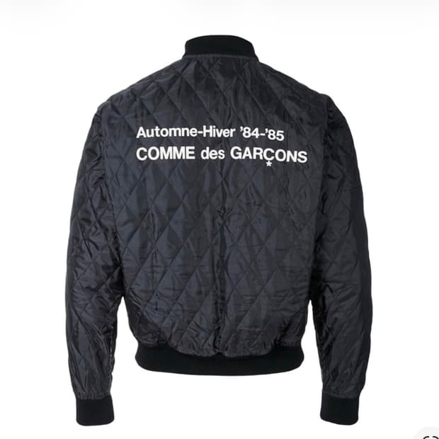 꼼데가르송 퀼티드 블루종 XXL