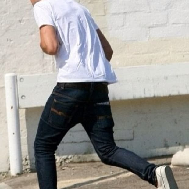 누디진 씬핀 셀비지 데님 생지진