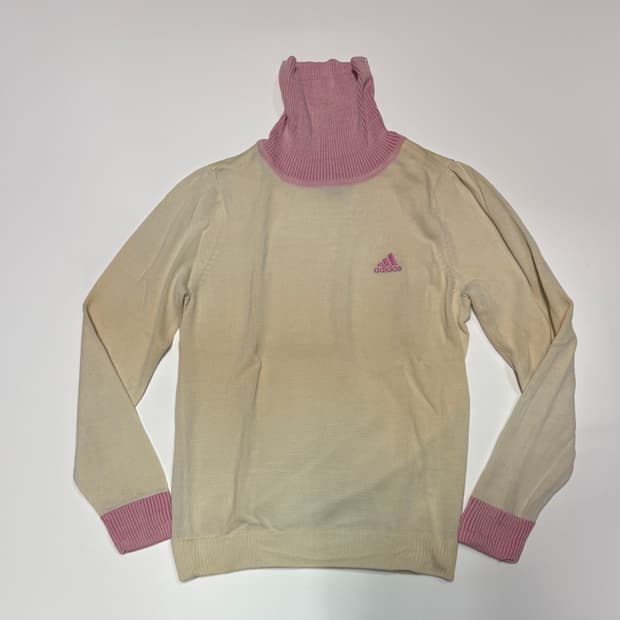 여성 아디다스 올드스쿨 양모 터틀넥 니트 s