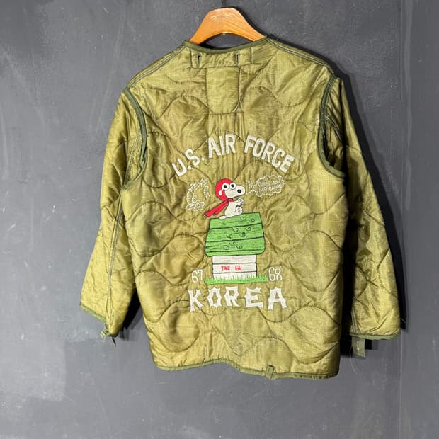 빈티지 m65 스누피 밀리터리 라이너 (xs) old_8379