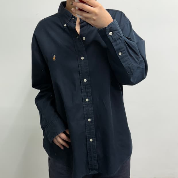 [XL] 폴로 네이비 옥스포드 셔츠
