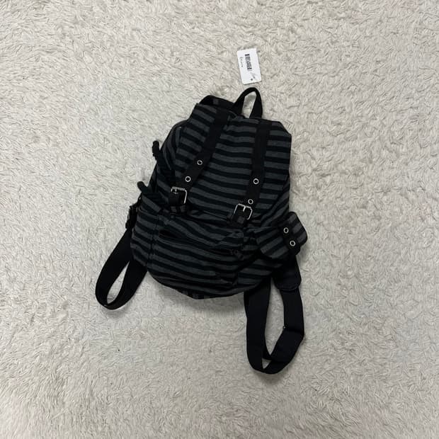 빈티지 스트라이프 백팩