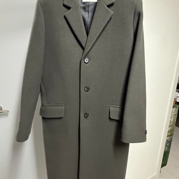 벨리에 18fw 3버튼 싱글코트 올리브 S