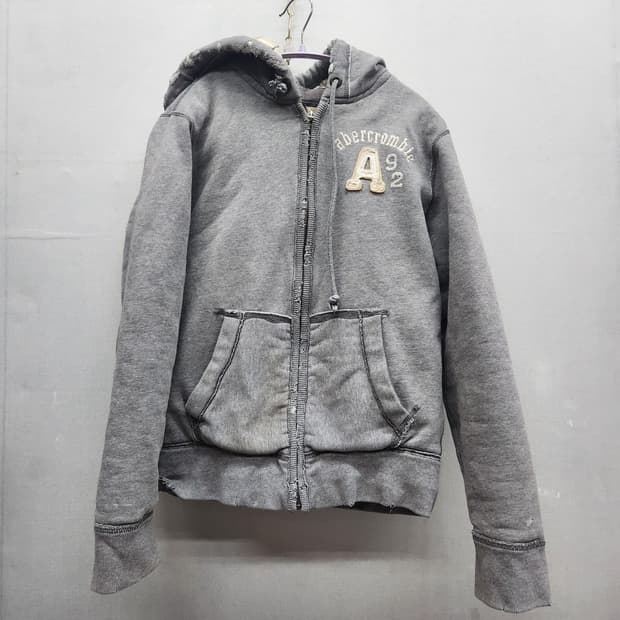 아베크롬비 로고자수 빈티지 후드집업 L(M)