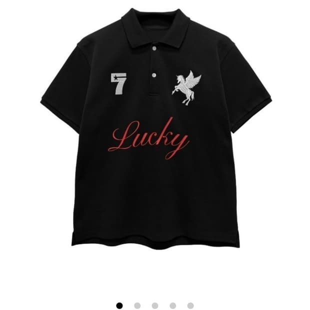 아이필럭키 X 코인서울 LUCKY KOIN POLO SHIRT BLACK