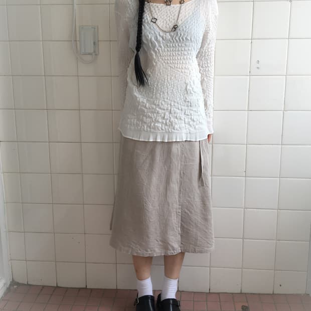 Pleats pattern point sleeve