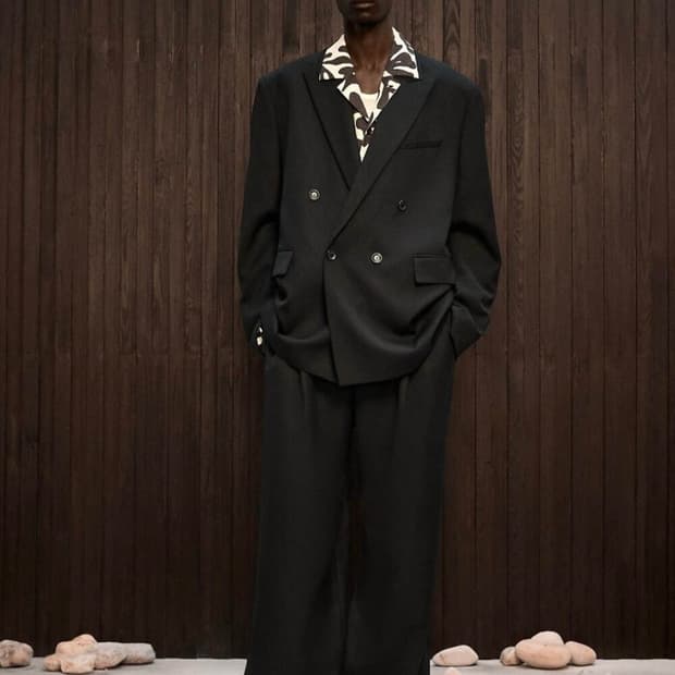 자라 x nanushka 나누시카 더블브레스티드 자켓