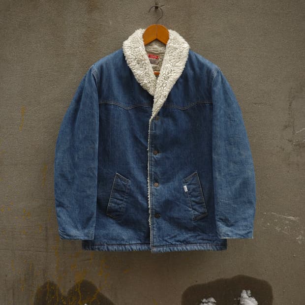 70‘s Levi’s 데님 웨스턴 숄카라 쉐르파 자켓