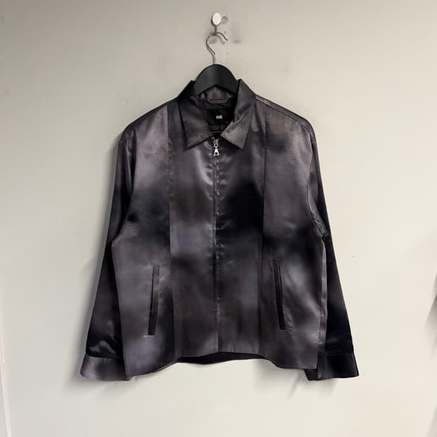 HARE gradient satin zip up shirt jacket 