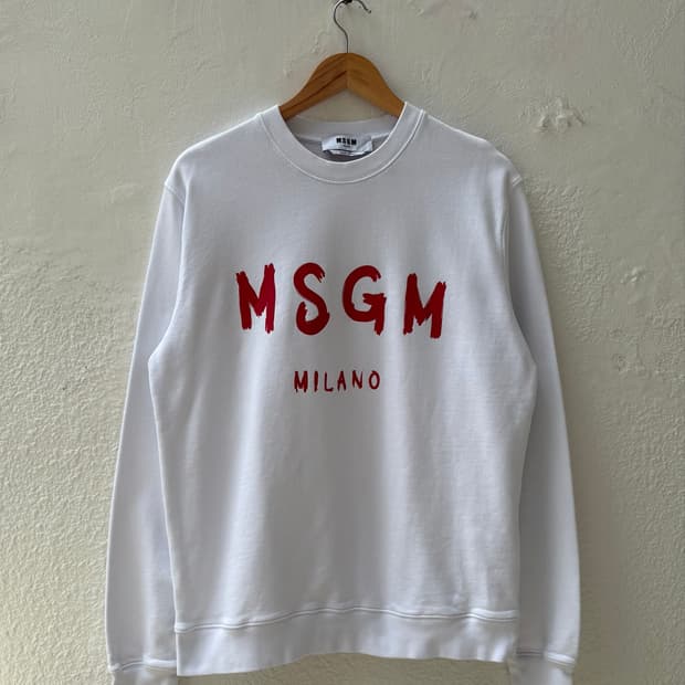 MSGM 브러쉬드 로고 맨투맨