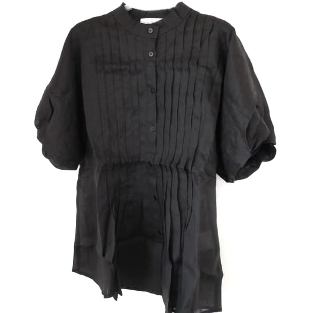 빈티지 핀턱 퍼프 블라우스