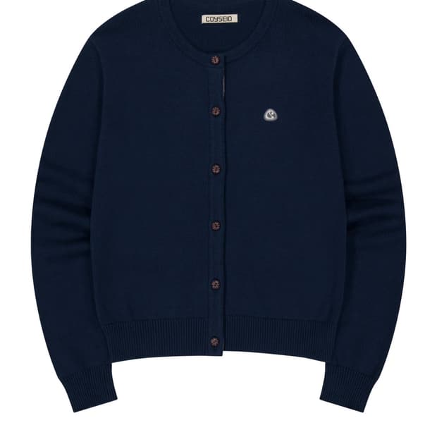 코이세이오 FLOWER PLACKET CARDIGAN NAVY
