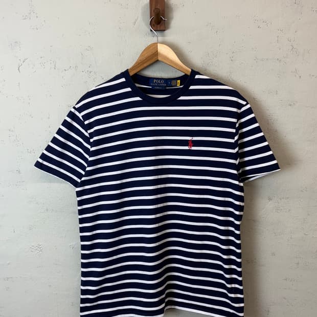 폴로랄프로렌 큐알 정품 스트라이프 반팔티