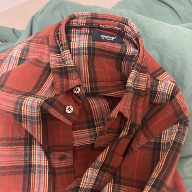 언더커버 체크 셔츠