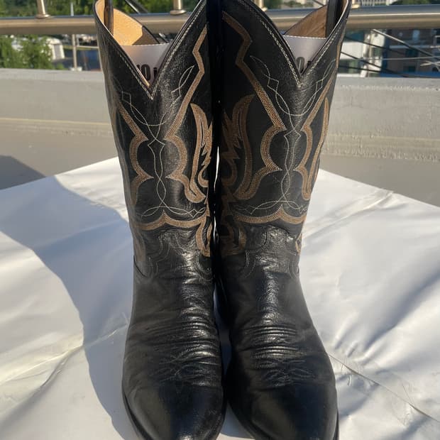 저스틴부츠 Gold Stitched Cowboy Boots 11EE