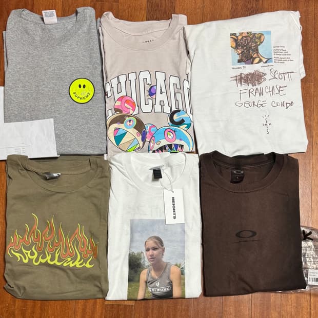 슈프림, 무라카미, 빈지노, 트레비스 스캇 티셔츠 다수