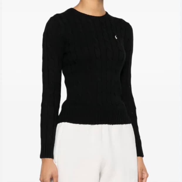 정품 폴로 꽈배기 니트