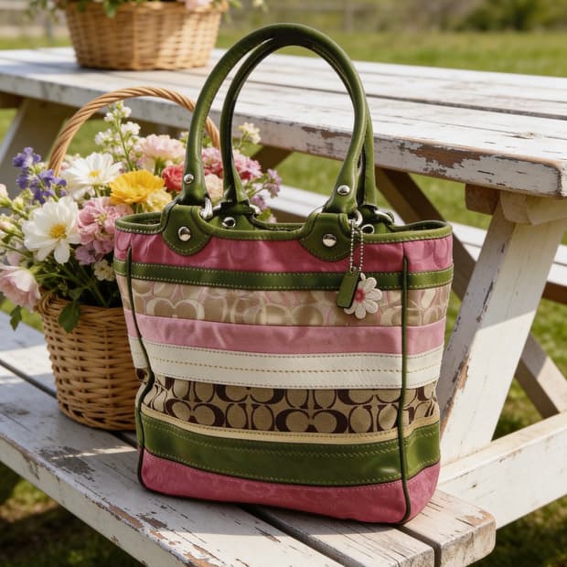 Y2K 𝙲𝚘𝚊𝚌𝚑 𝚟𝚒𝚗𝚝𝚊𝚐𝚎 토트백