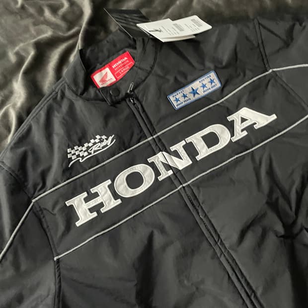 혼다 파이핑 모터사이클 블루종 자켓 L 택포함 새상품