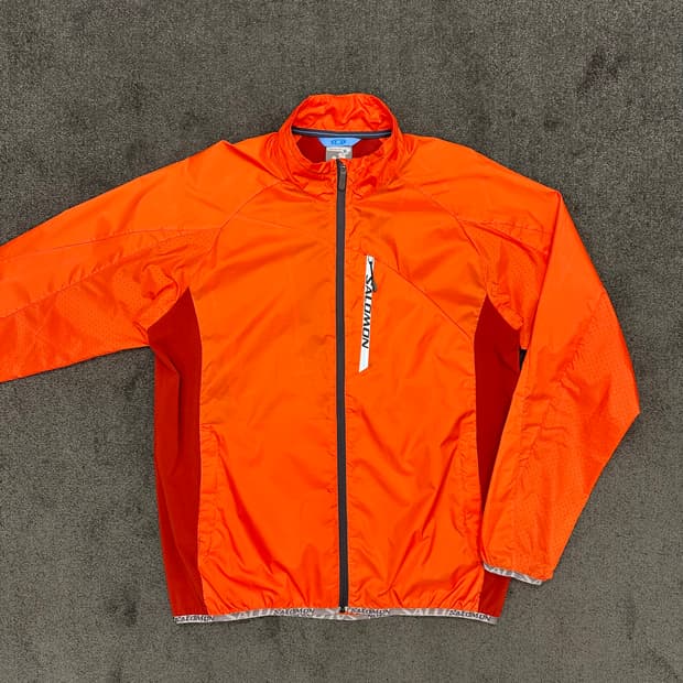 Salomon 오렌지 바람막이 자켓 XL