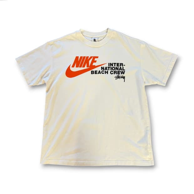 Nike x stussy 인터내셔널 비치 크루 티셔츠