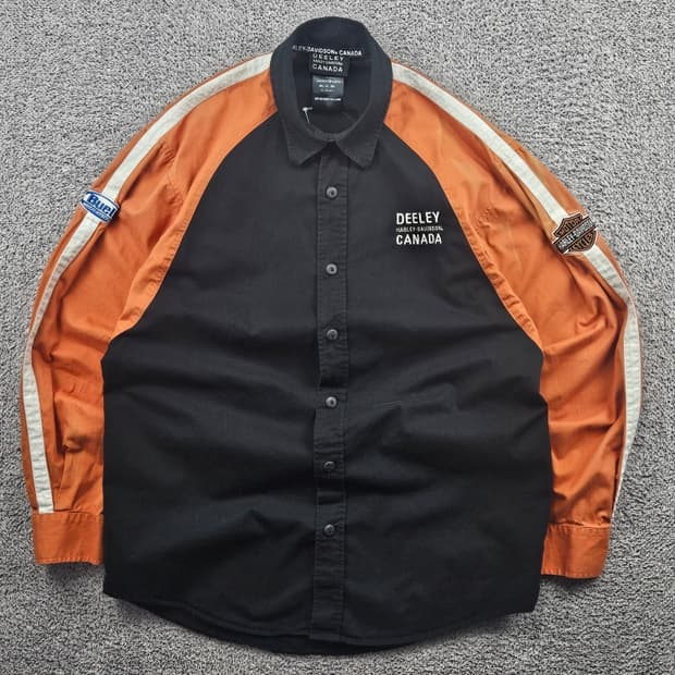 할리데이비슨 딜리 캐나다 바이커 셔츠 ( L추정 ) / 11464