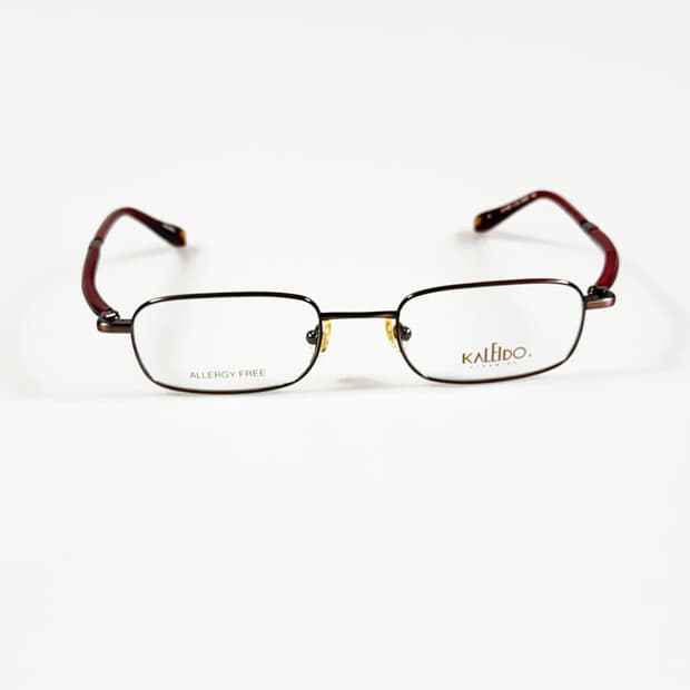 90s KALEIDO 슬림 스퀘어 메탈 프레임 빈티지 안경