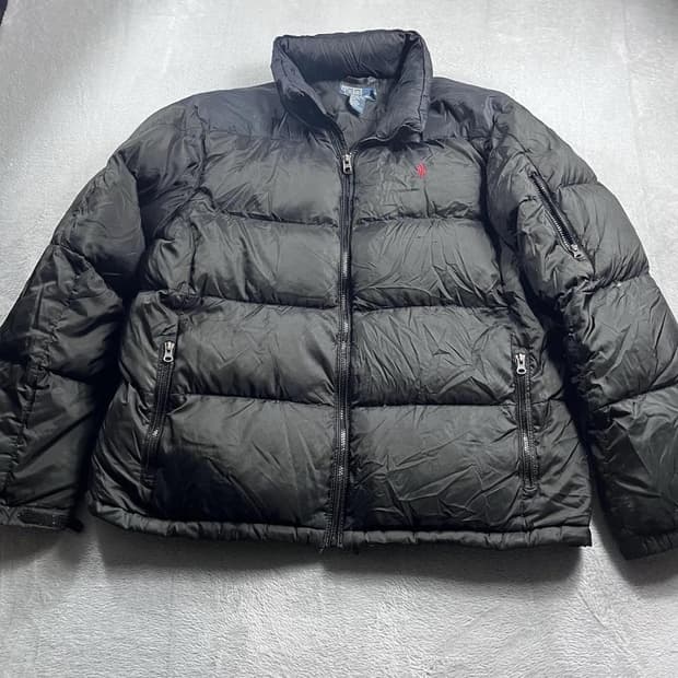 00s 폴로 랄프로렌 클래식 다운 패딩 자켓 블랙