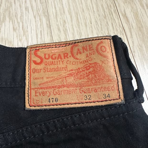슈가케인 Sugar Cane 1947 블랙 셀비지 데님
