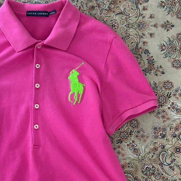 랄프로렌 핑크 빅포니 카라티 