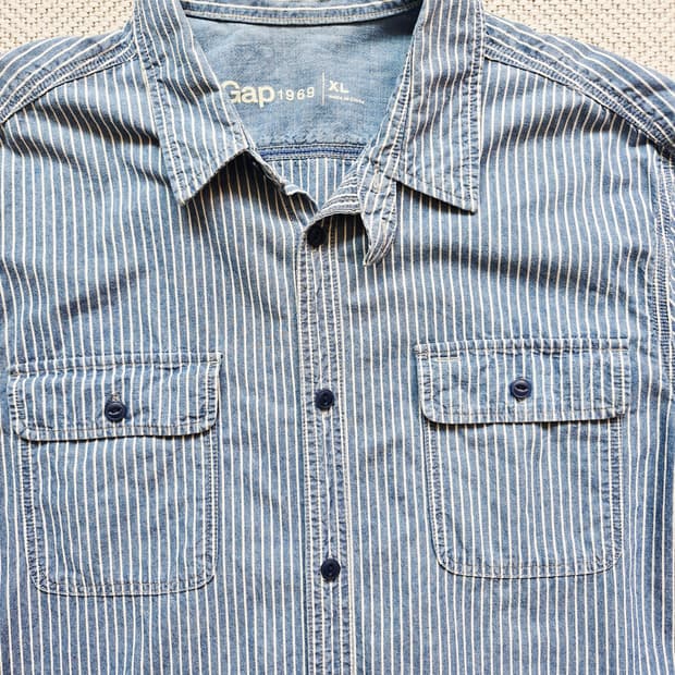 갭 히코리 데님 워크셔츠 XL 