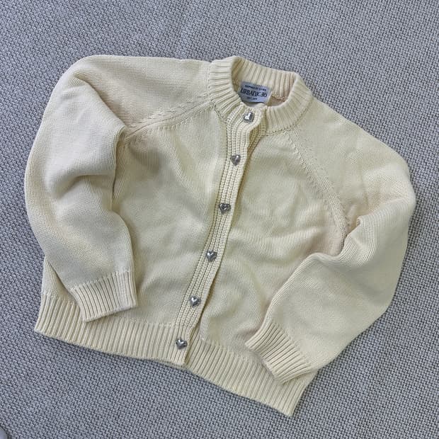 ONE 얼바닉30 하트 단추 니트 웨어 0403D