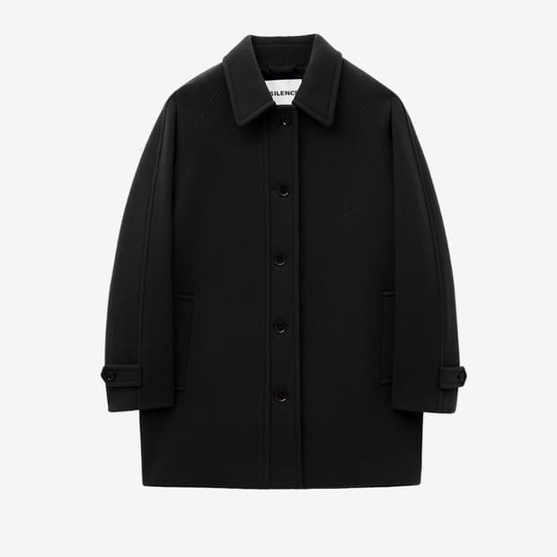 인사일런스 우먼 소프트 하프 발마칸 코트 블랙 S