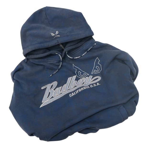 배드보이 빈티지 네이비 선페이딩 오버사이즈 후디