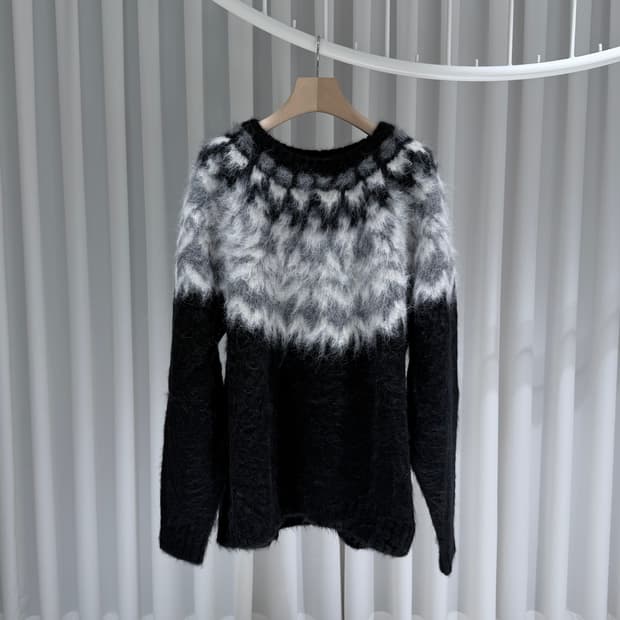 (A+/XL) / 셀린느 브러시드 울 알파카 니트