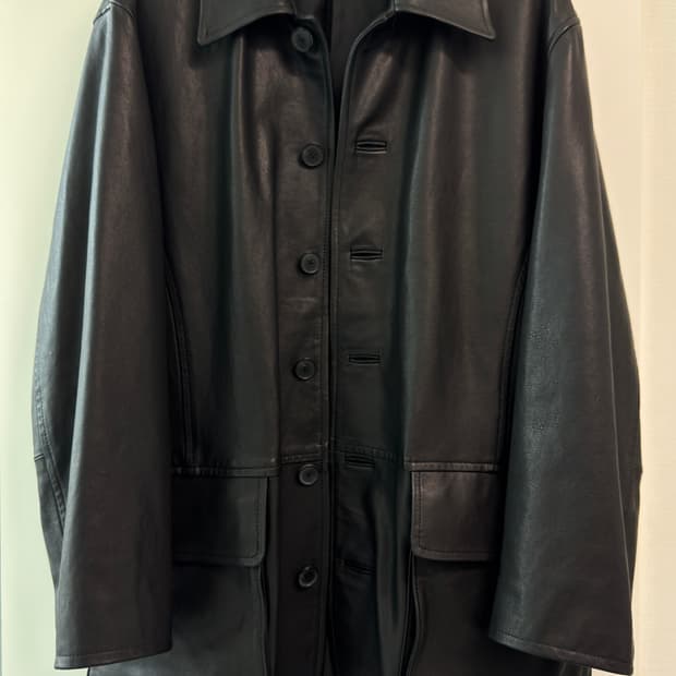 오라리 램 레더 블루종 블랙 자켓