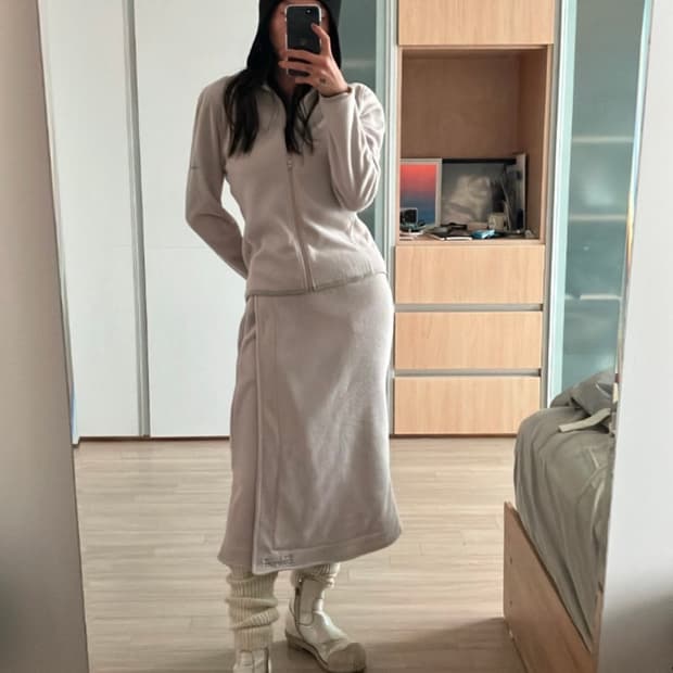 지초이 컴포트 22-006 플리스 랩 스커트