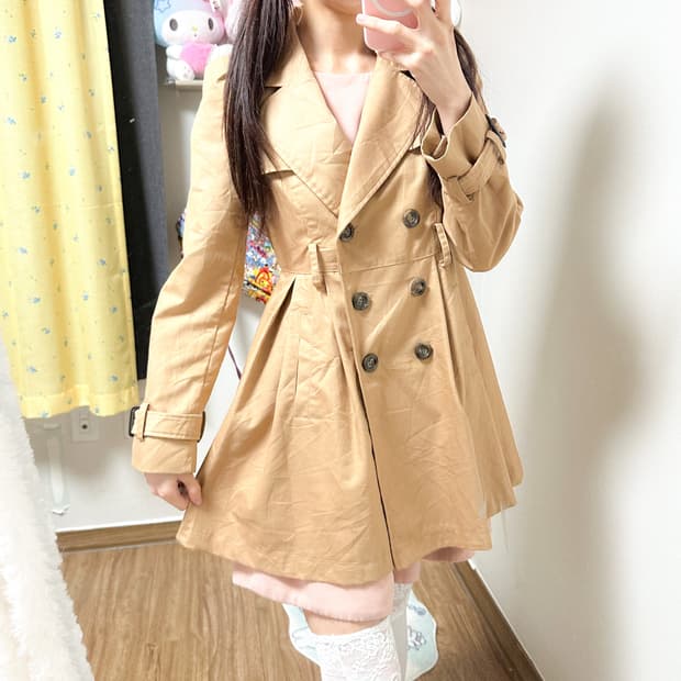 빈티지 브라운 공주 원피스 코트 히메갸루 로걀 라떼 발레코어 긱시크 고딕