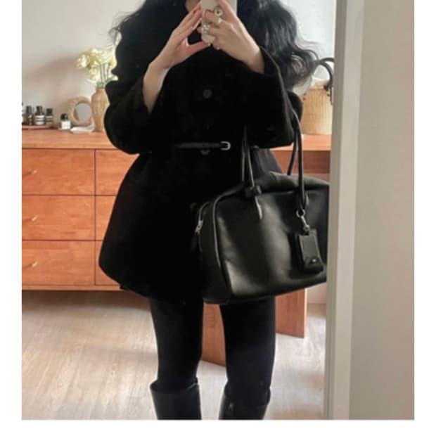 녹섭 알파카 블렌드 하프 자켓-자켓(size:M)