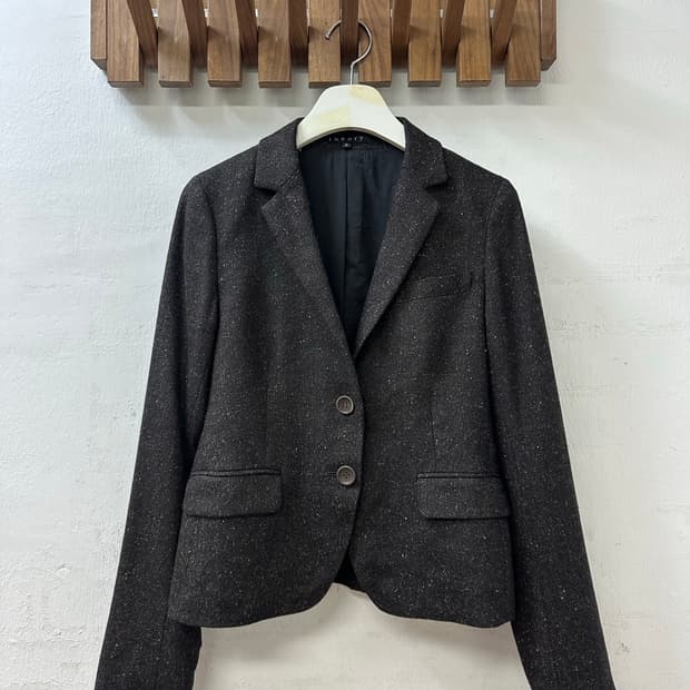 Theory 띠어리 보카시 울 실크 혼방 블렌드 트위드 숏 코트 자켓