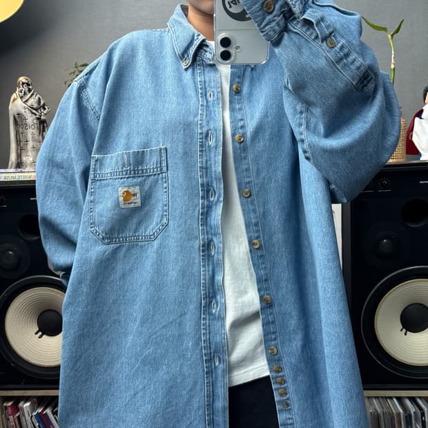 칼하트 데님셔츠