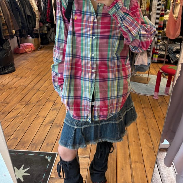 폴로 솜사탕 체크 셔츠