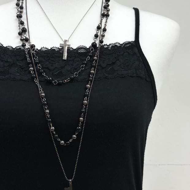 빈티지 고딕 락시크 목걸이 세트