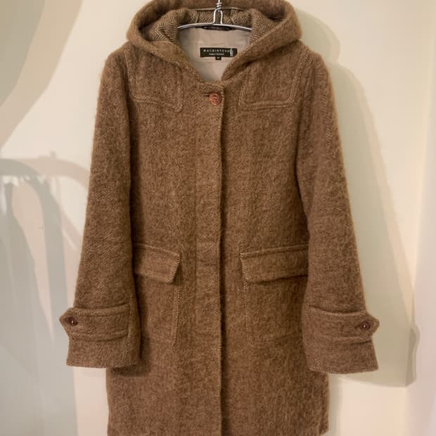 매킨토시 여성후드코트 (알파카모헤어울)