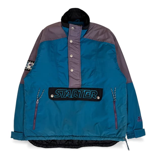 starter half button parka