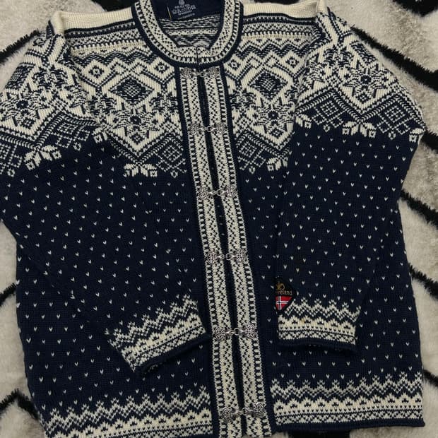 [실측XL]Skjaeveland 노르웨이 스칸디나비아 패턴 울 가디건