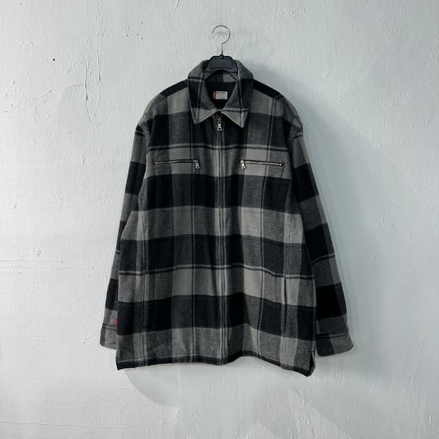 리바이스 체크 울자켓 XL