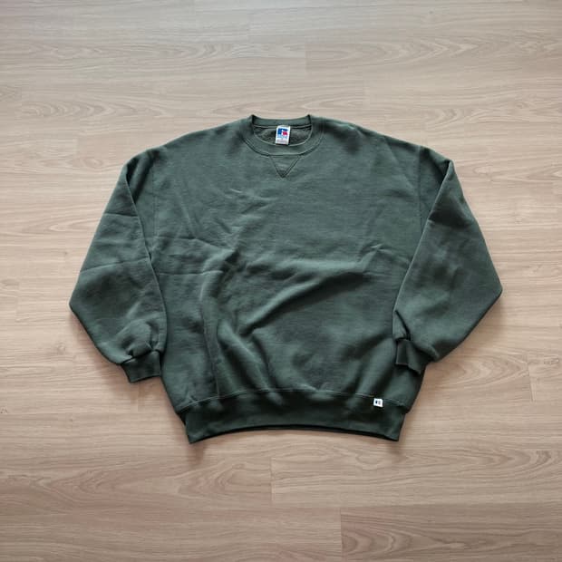 [XL] 90s 빈티지 러셀 스웻셔츠 맨투맨 올리브그린